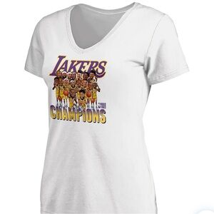 V-Neck Lakers Champions Graphic T-Shirt